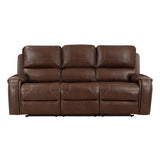 Newnan Brown Double Reclining Living Room Set by Homelegance at Eve Furniture