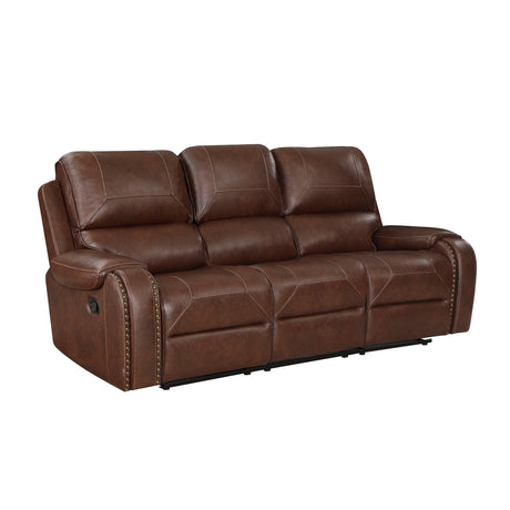 Newnan Brown Double Reclining Living Room Set by Homelegance at Eve Furniture