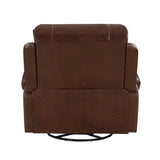 Newnan Brown Swivel Glider Reclining Chair by Homelegance at Eve Furniture