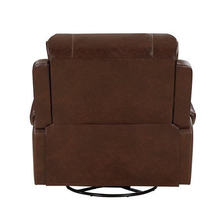 Newnan Brown Swivel Glider Reclining Chair by Homelegance at Eve Furniture