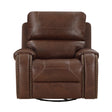Newnan Brown Swivel Glider Reclining Chair by Homelegance at Eve Furniture