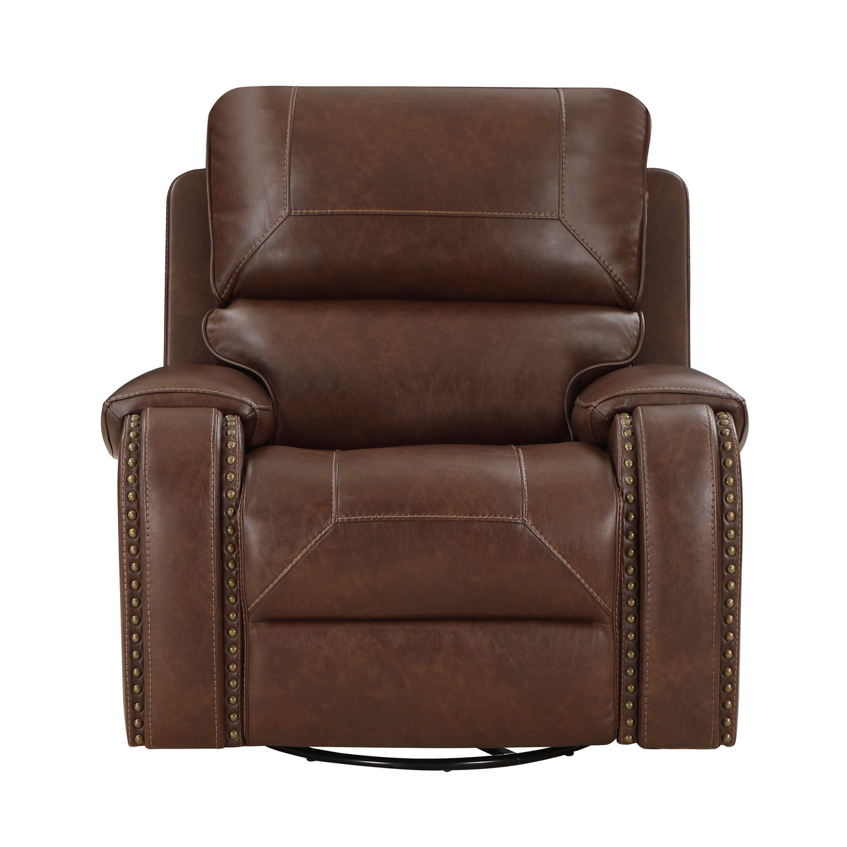 Newnan Brown Swivel Glider Reclining Chair by Homelegance at Eve Furniture