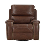 Newnan Brown Swivel Glider Reclining Chair by Homelegance at Eve Furniture