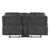 Newnan Gray Double Reclining Living Room Set by Homelegance at Eve Furniture