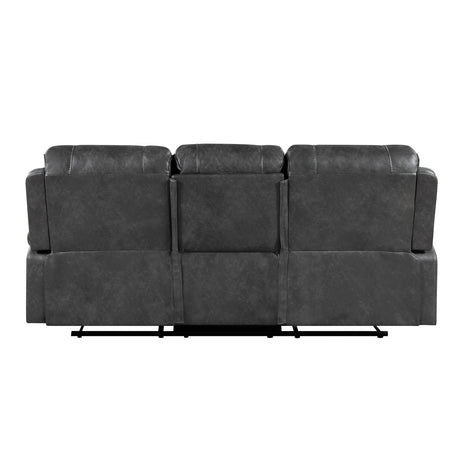 Newnan Gray Double Reclining Living Room Set by Homelegance at Eve Furniture