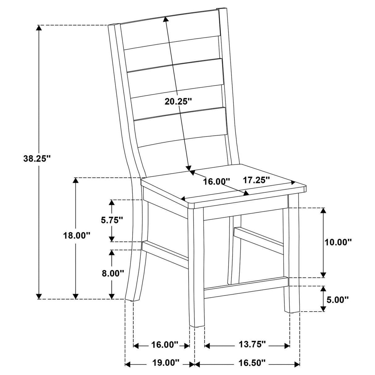 Newport Black 5-Piece Rectangular Trestle Dining Set