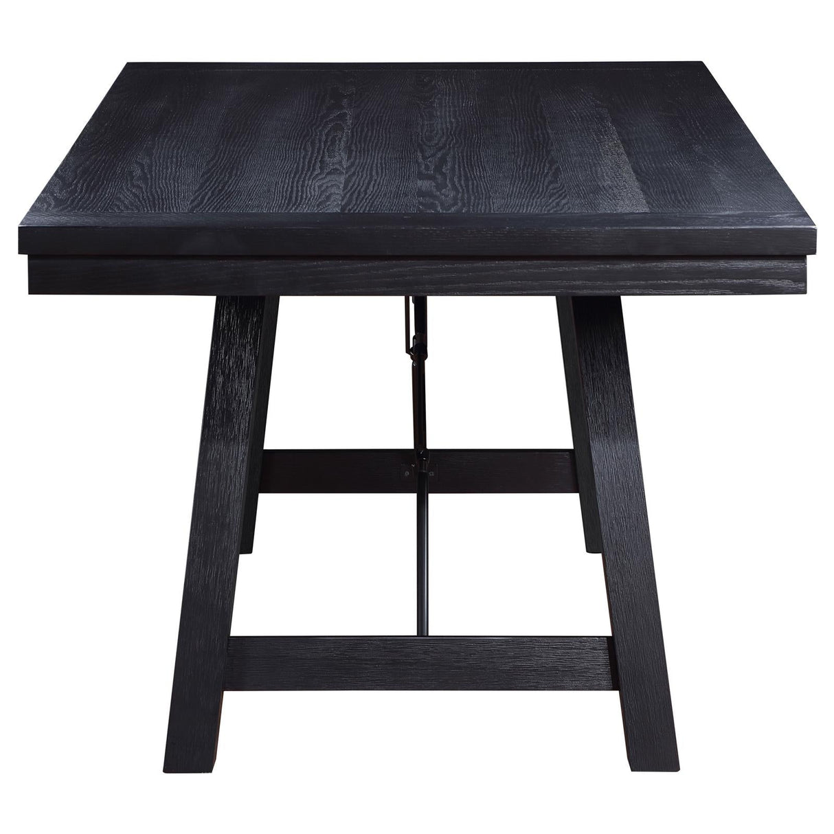 Newport Black 5-Piece Rectangular Trestle Dining Set