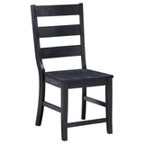 Newport Black 5-Piece Rectangular Trestle Dining Set