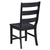 Newport Black 5-Piece Rectangular Trestle Dining Set