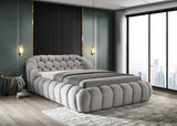 Newquay Gray King Bed by Furniture of America at Eve Furniture