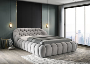 Newquay Gray King Bed by Furniture of America at Eve Furniture