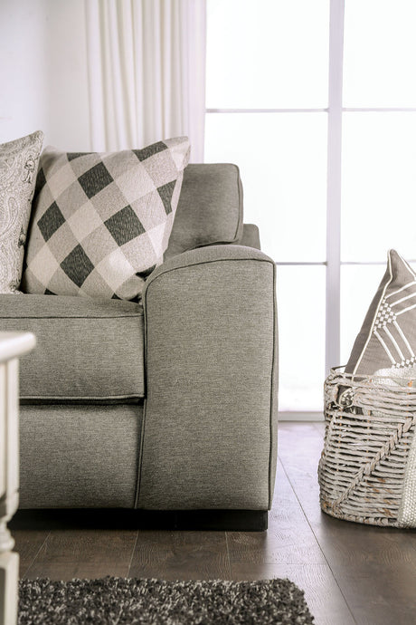 Newry Gray Sofa & Loveseat by Furniture of America at Eve Furniture
