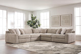 Nexora-Court Burlap 5-Piece Sectional by Ashley at Eve Furniture