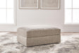 Nexora-Court Burlap Oversized Accent Ottoman by Ashley at Eve Furniture
