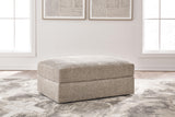 Nexora-Court Burlap Oversized Accent Ottoman by Ashley at Eve Furniture