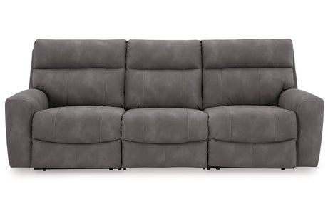 Next-Gen DuraPella Black/Gray Power Reclining Living Room Set by Ashley at Eve Furniture