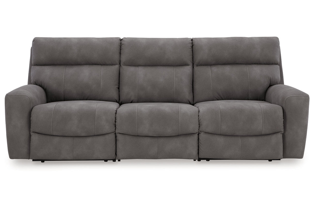 Next-Gen DuraPella Black/Gray Power Reclining Living Room Set by Ashley at Eve Furniture