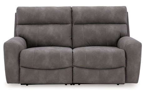 Next-Gen DuraPella Black/Gray Power Reclining Living Room Set by Ashley at Eve Furniture