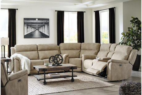 Next-Gen DuraPella Sand 3-Piece Power Reclining Sectional by Ashley at Eve Furniture