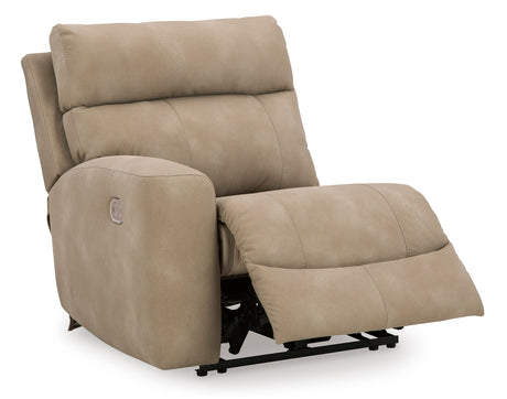 Next-Gen DuraPella Sand 4-Piece Dual Power Reclining Sectional by Ashley Furniture at Eve Furniture