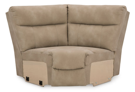 Next-Gen DuraPella Sand 4-Piece Dual Power Reclining Sectional by Ashley Furniture at Eve Furniture
