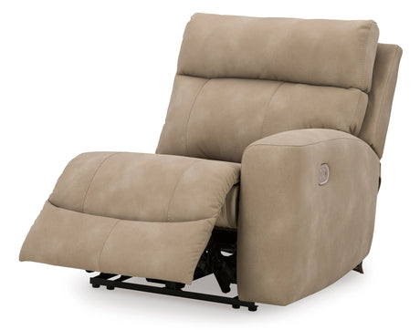 Next-Gen DuraPella Sand 4-Piece Dual Power Reclining Sectional by Ashley Furniture at Eve Furniture