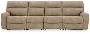 Next-Gen Durapella Sand 4-Piece Power Reclining Sectional by Ashley at Eve Furniture