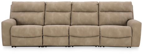 Next-Gen Durapella Sand 4-Piece Power Reclining Sectional by Ashley at Eve Furniture