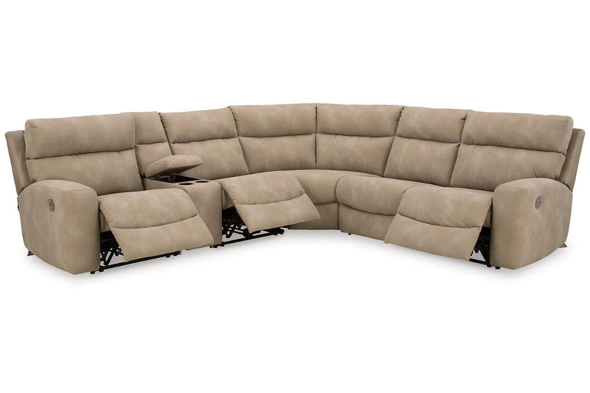Next-Gen DuraPella Sand 6-Piece Power Reclining Sectional by Ashley at Eve Furniture