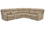 Next-Gen DuraPella Sand 6-Piece Power Reclining Sectional by Ashley at Eve Furniture