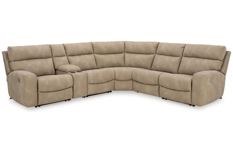Next-Gen DuraPella Sand 6-Piece Power Reclining Sectional by Ashley at Eve Furniture