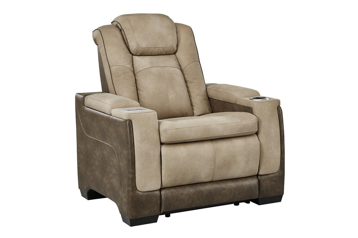 Next-Gen DuraPella Sand Dual Power Recliner by Ashley at Eve Furniture