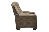 Next-Gen DuraPella Sand Dual Power Recliner by Ashley at Eve Furniture