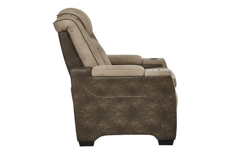 Next-Gen DuraPella Sand Dual Power Recliner by Ashley at Eve Furniture