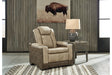 Next-Gen DuraPella Sand Dual Power Recliner by Ashley at Eve Furniture