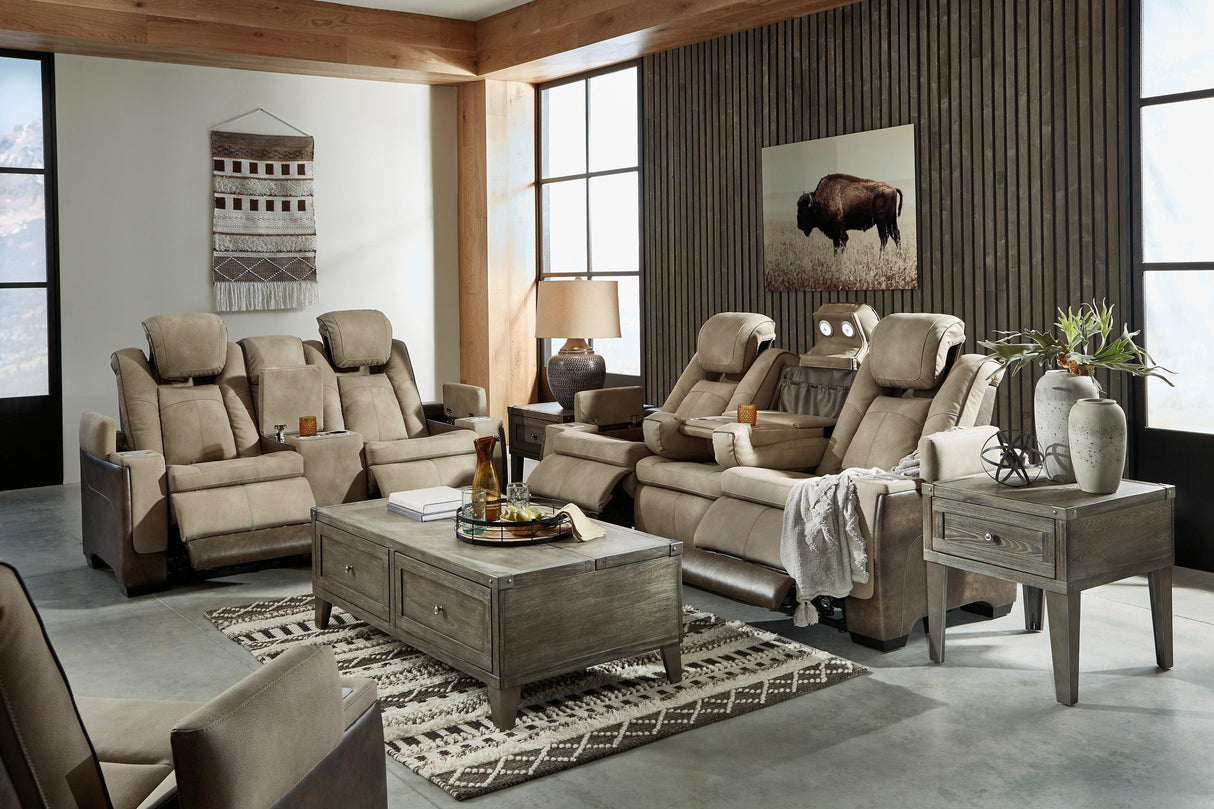 Next-Gen Durapella Sand Dual Power Reclining Living Room Set by Ashley at Eve Furniture