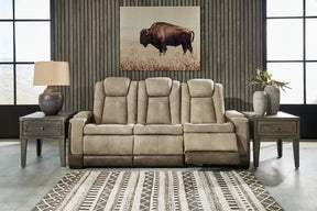 Next-Gen DuraPella Sand Dual Power Reclining Sofa by Ashley at Eve Furniture