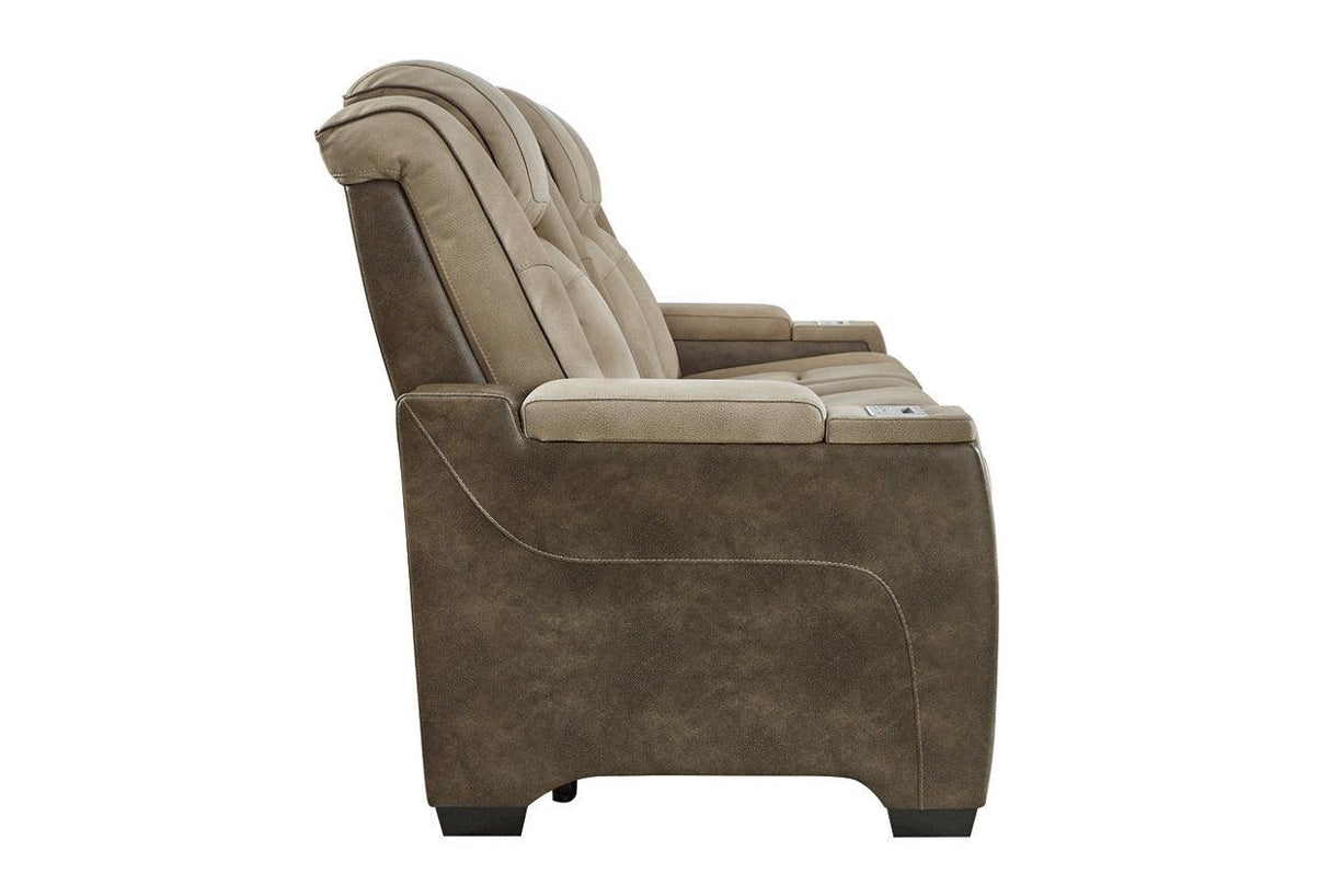 Next-Gen DuraPella Sand Dual Power Reclining Sofa by Ashley at Eve Furniture