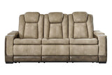 Next-Gen DuraPella Sand Dual Power Reclining Sofa by Ashley at Eve Furniture