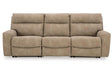Next-Gen DuraPella Sand Performance Fabric 3-Piece Dual Power Reclining Modular Sofa by Ashley at Eve Furniture