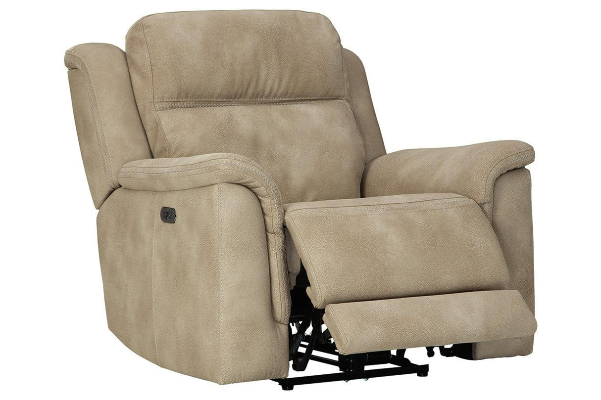 Next-Gen DuraPella Sand Performance Fabric Dual Power Recliner by Ashley at Eve Furniture