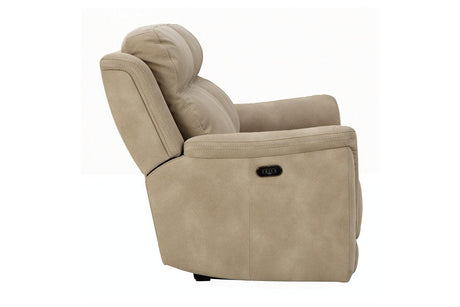 Next-Gen DuraPella Sand Performance Fabric Dual Power Reclining Sofa by Ashley at Eve Furniture
