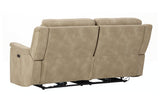 Next-Gen DuraPella Sand Performance Fabric Dual Power Reclining Sofa by Ashley at Eve Furniture
