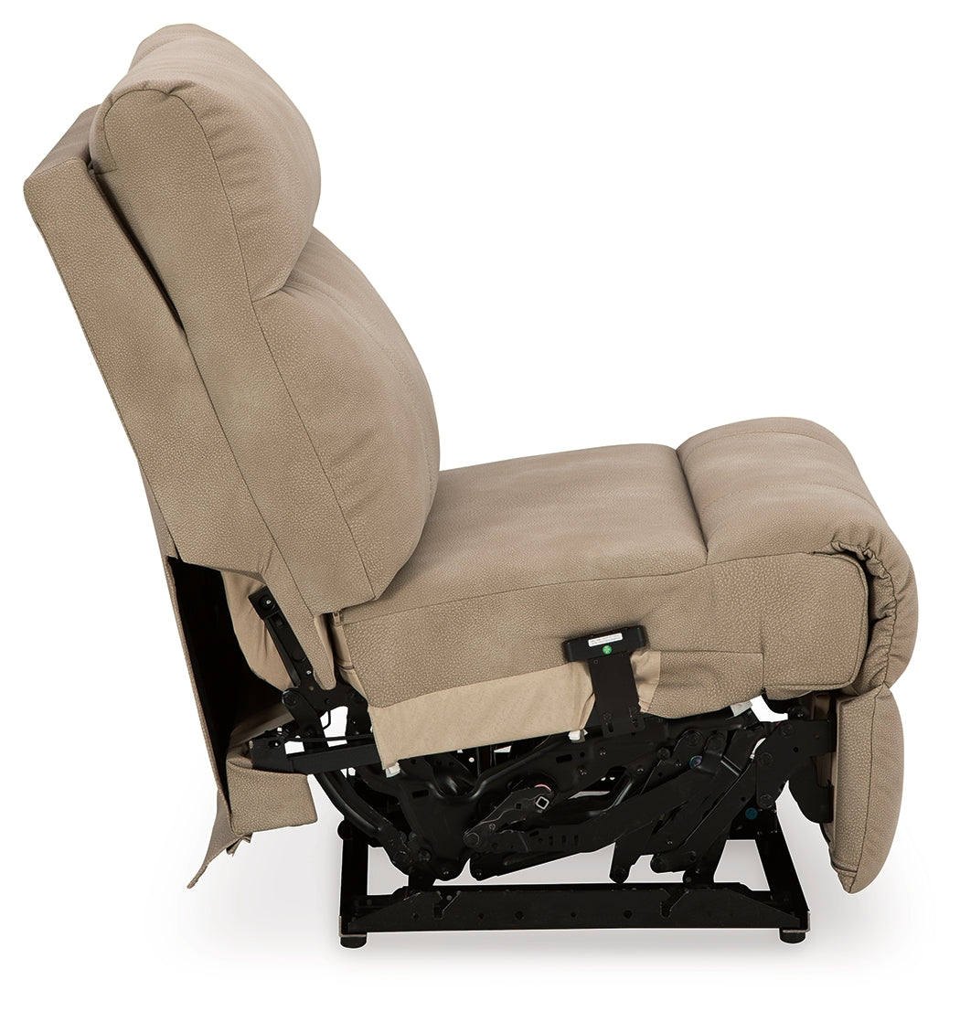 Next-Gen DuraPella Sand Power Armless Recliner by Ashley at Eve Furniture