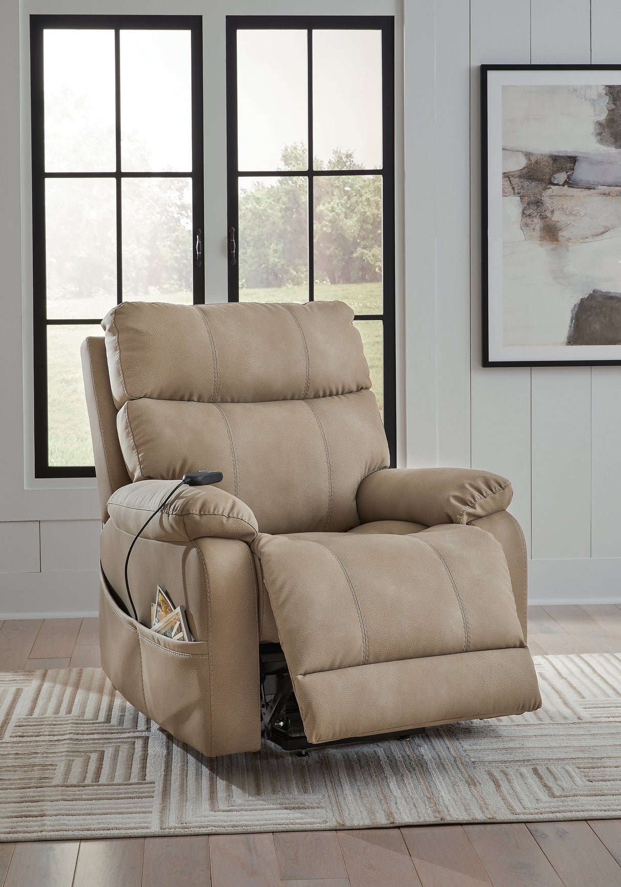 Next-Gen Durapella Sand Power Lift Recliner