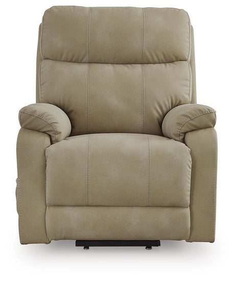 Next-Gen Durapella Sand Power Lift Recliner by Ashley at Eve Furniture