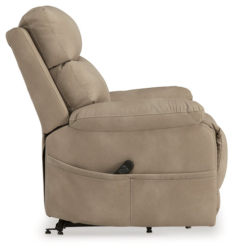 Next-Gen Durapella Sand Power Lift Recliner by Ashley at Eve Furniture