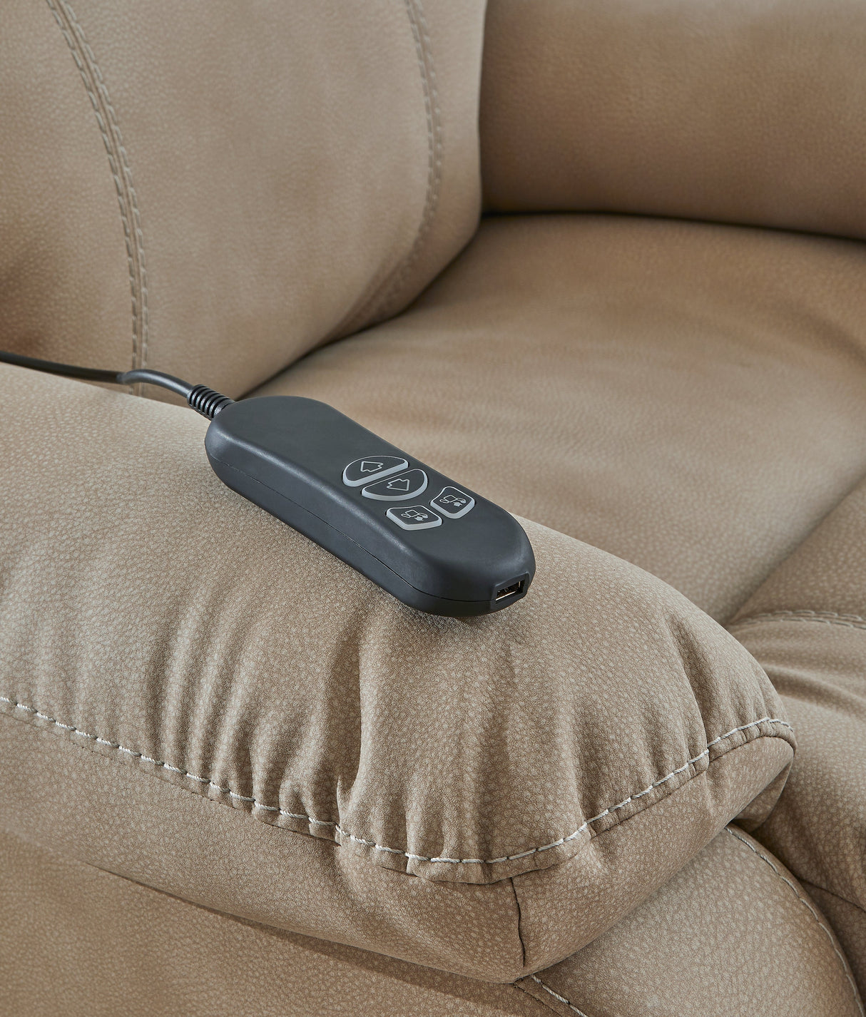 Next-Gen Durapella Sand Power Lift Recliner by ASHLEY FURNITURE at Eve Furniture