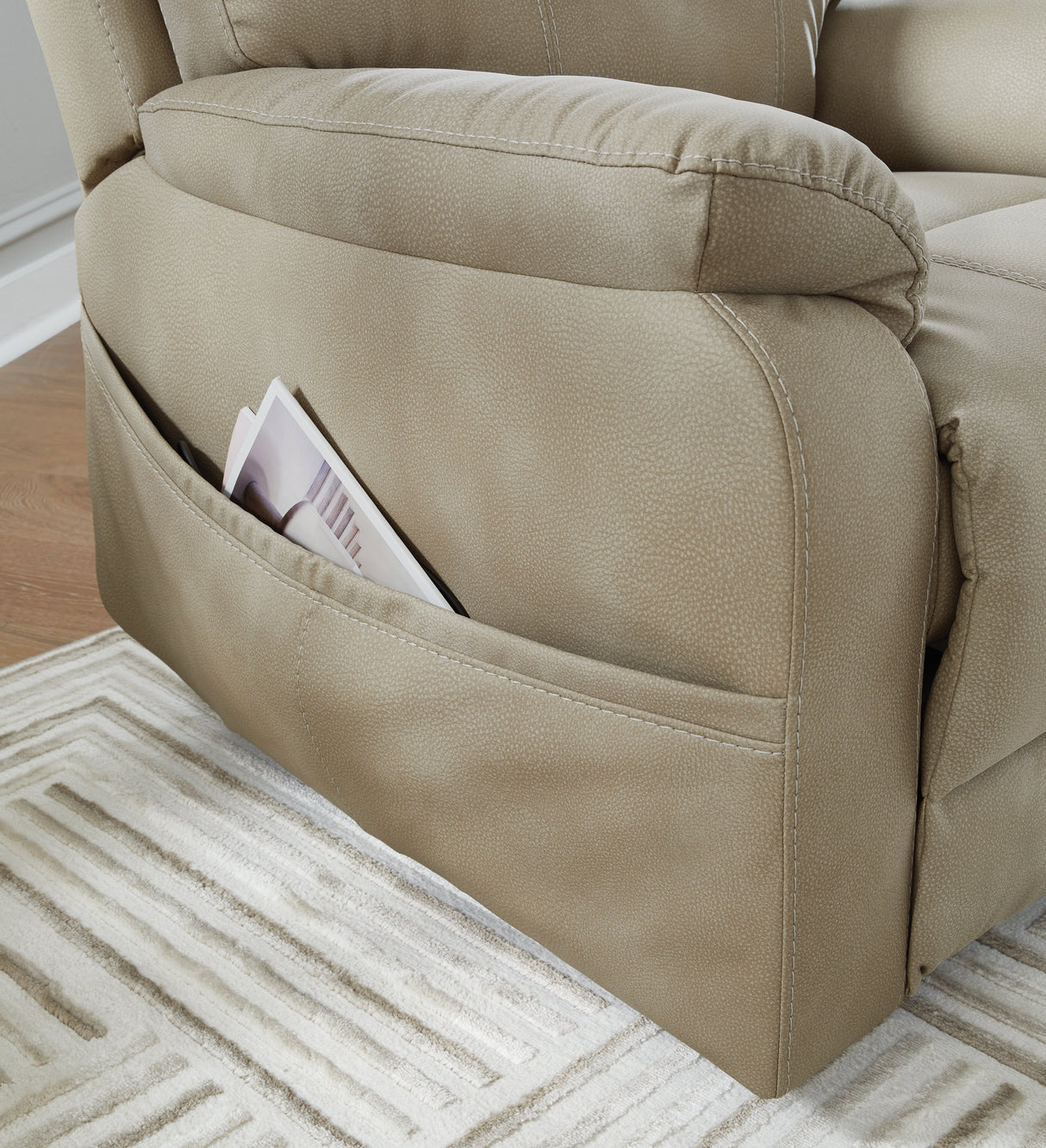 Next-Gen Durapella Sand Power Lift Recliner by ASHLEY FURNITURE at Eve Furniture