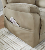 Next-Gen Durapella Sand Power Lift Recliner by ASHLEY FURNITURE at Eve Furniture